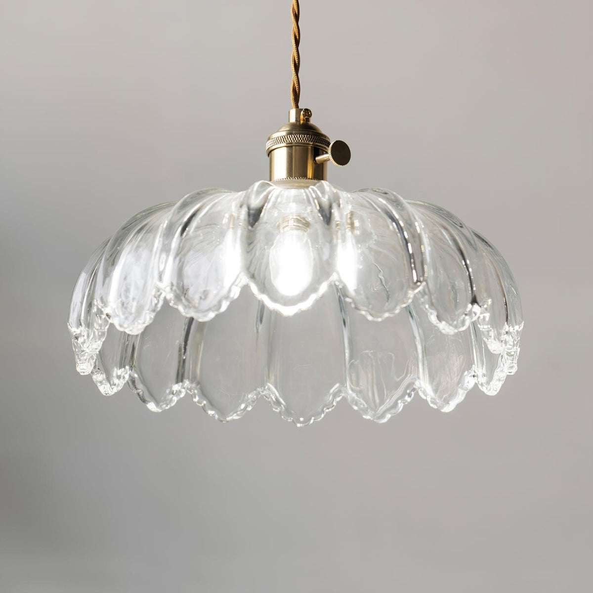 Limea Groene hanglamp met Bloemmotief van glas