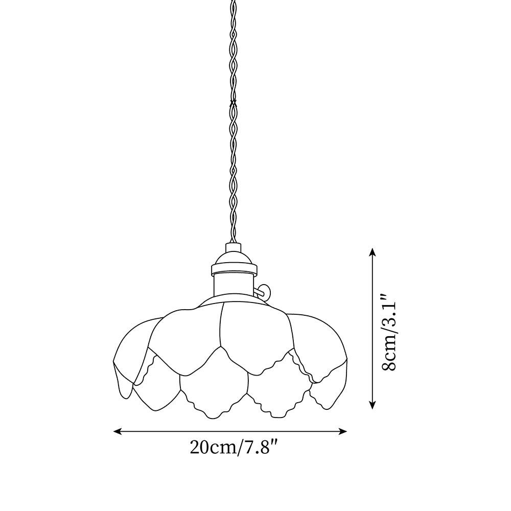 Limea Groene hanglamp met Bloemmotief van glas