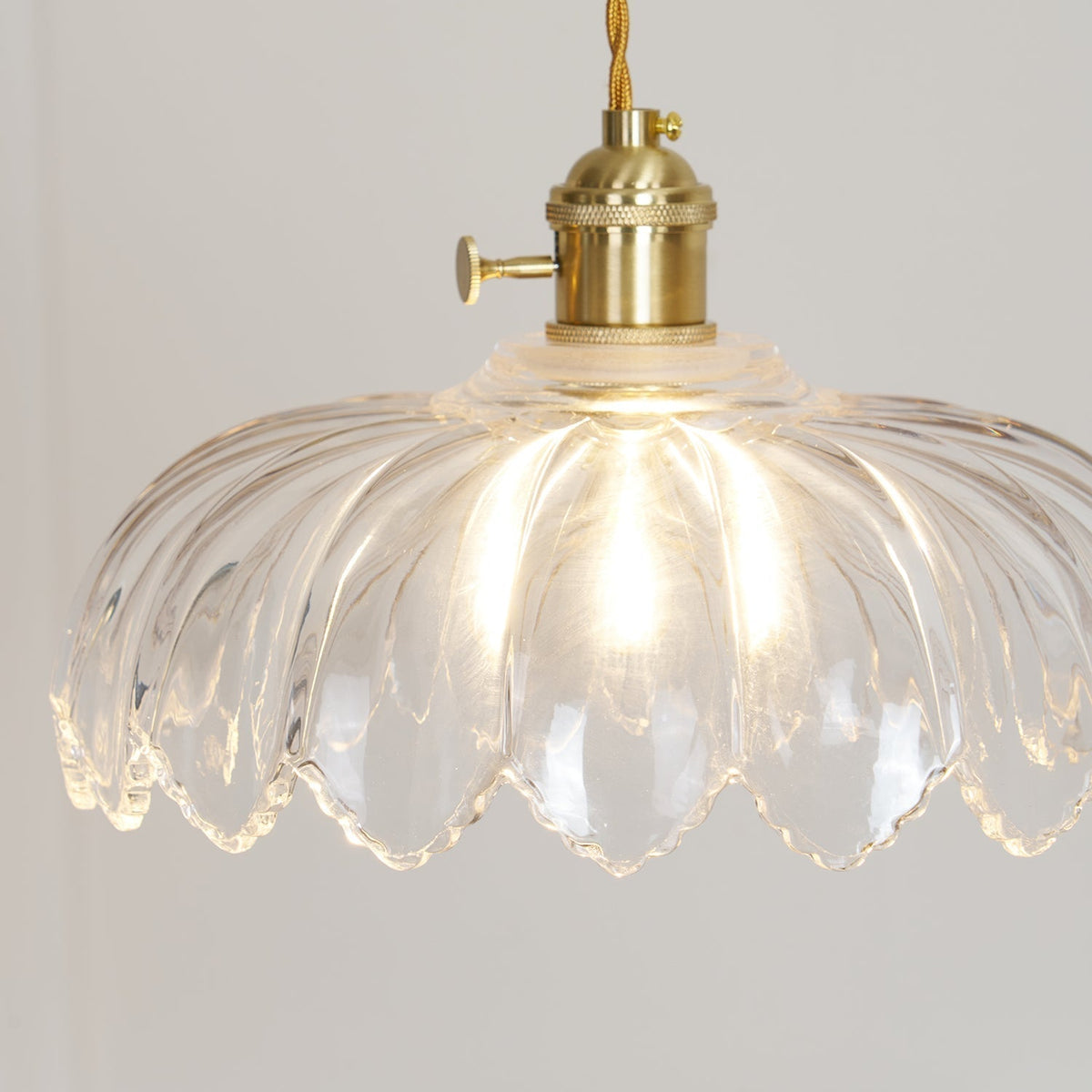 Limea Groene hanglamp met Bloemmotief van glas