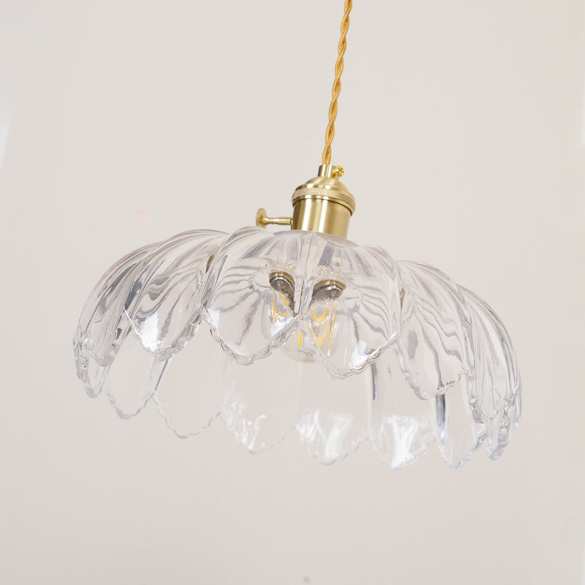 Limea Groene hanglamp met Bloemmotief van glas