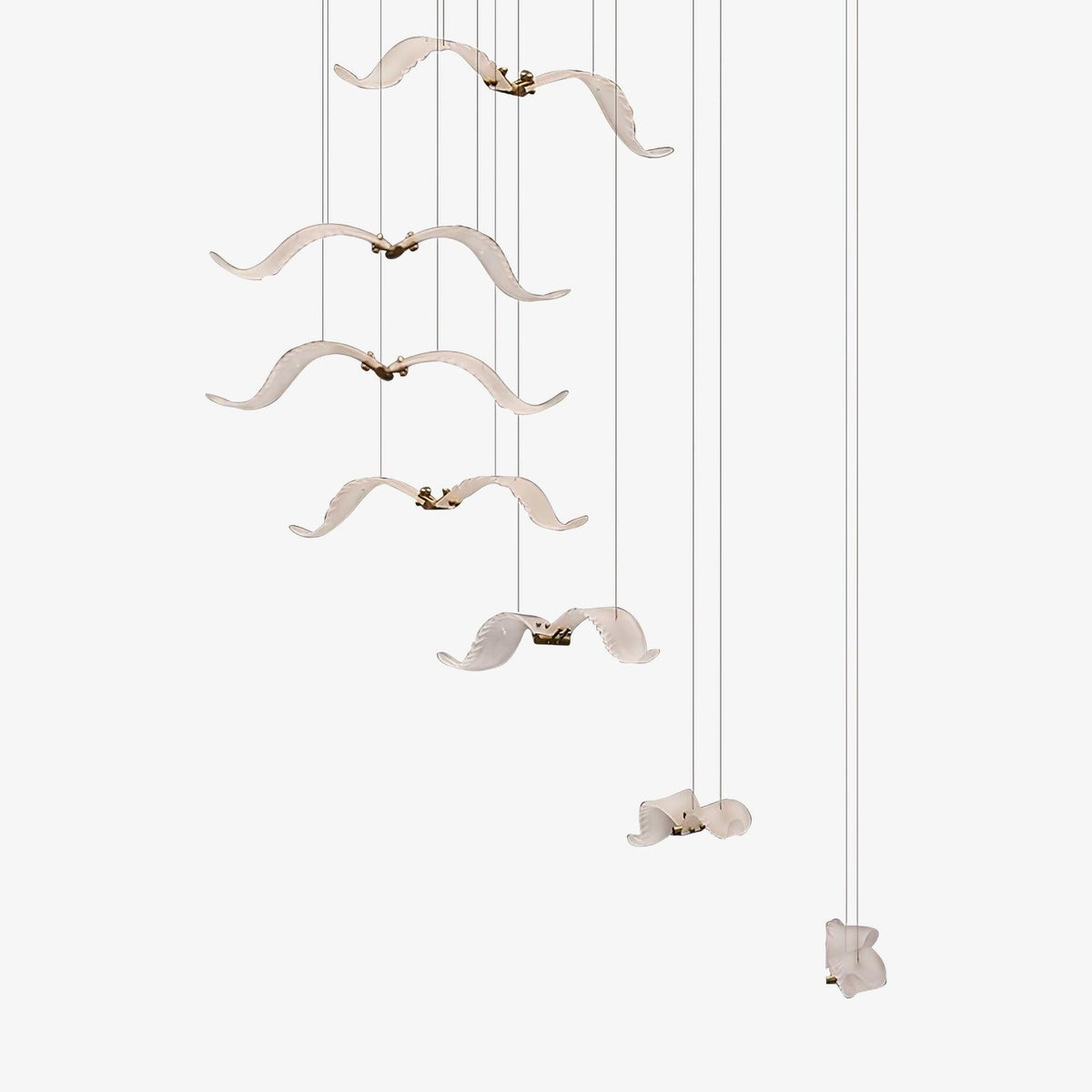 Faelis luxe Grote Zeevogel glas Kroonluchter