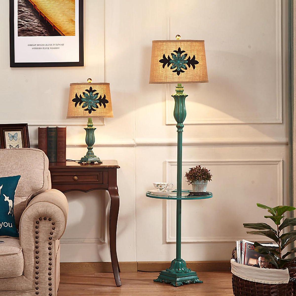Lucirina Vintage hars vloerlamp