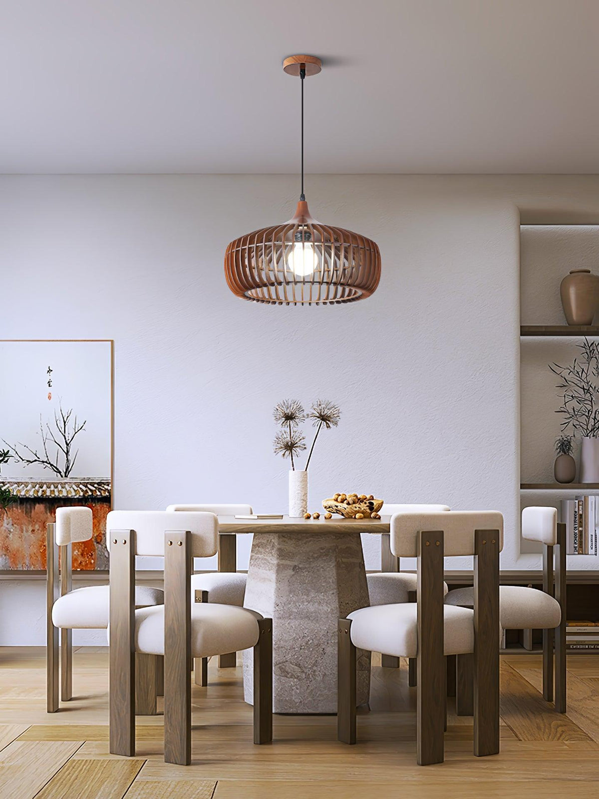 Lixu houten retro hanglamp
