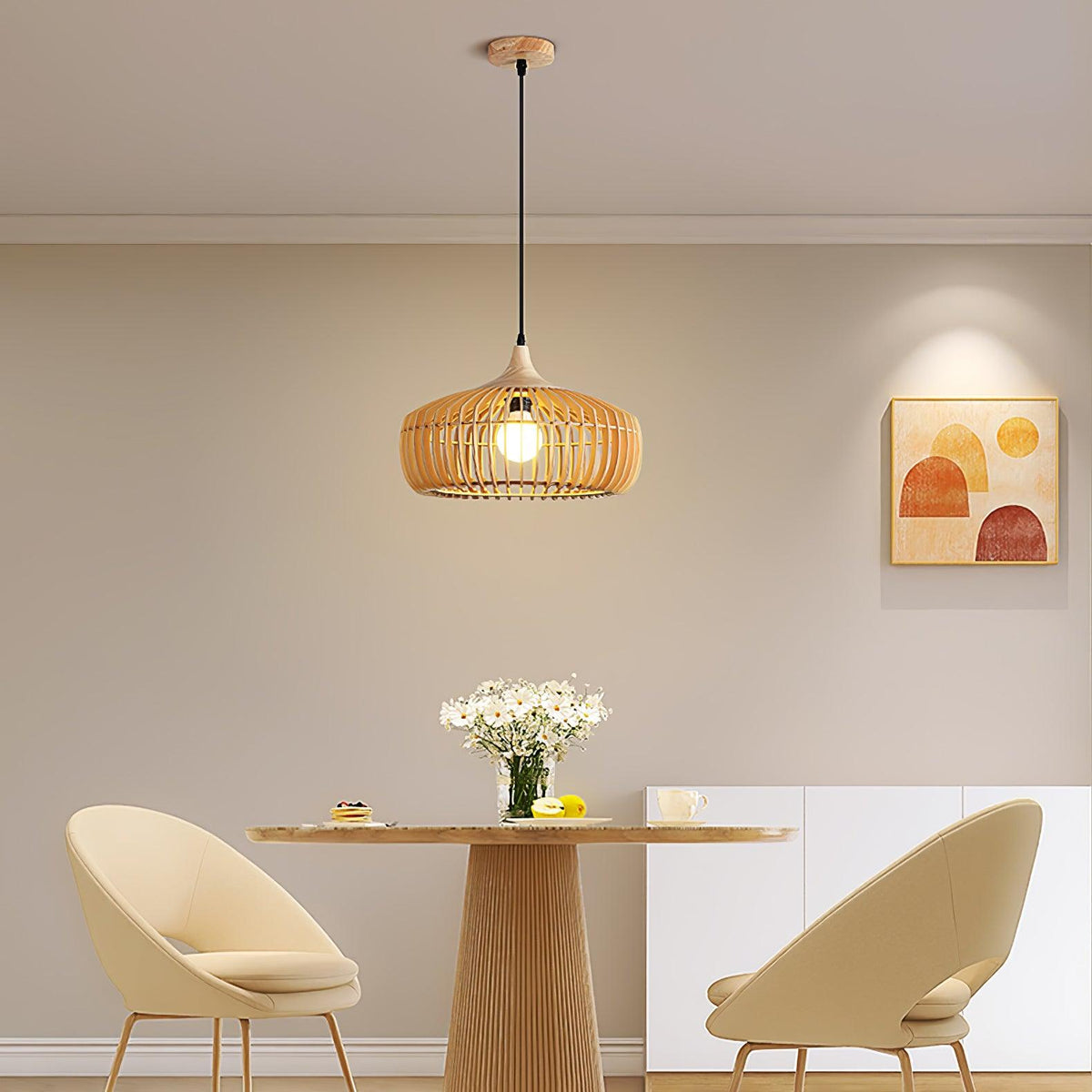 Lixu houten retro hanglamp