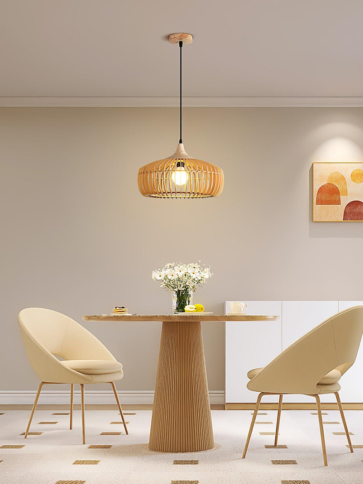 Lixu houten retro hanglamp