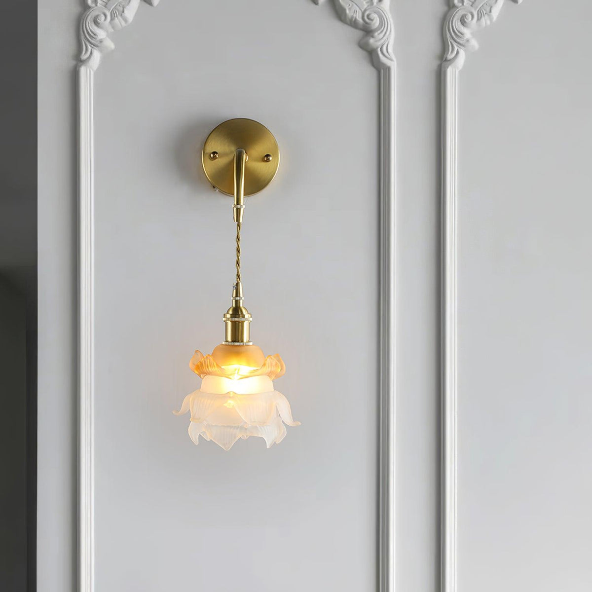 Amarira Premium elegantie wandlamp van messing en glas