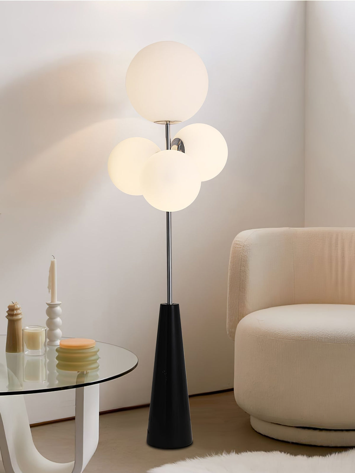 Viri moderne vloerlamp met marmer