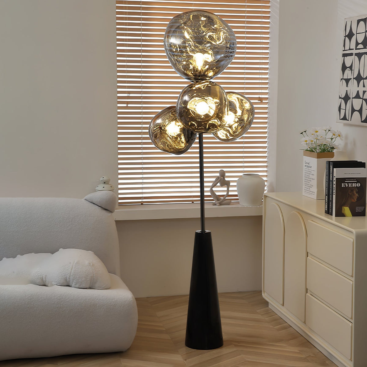 Viri moderne vloerlamp met marmer