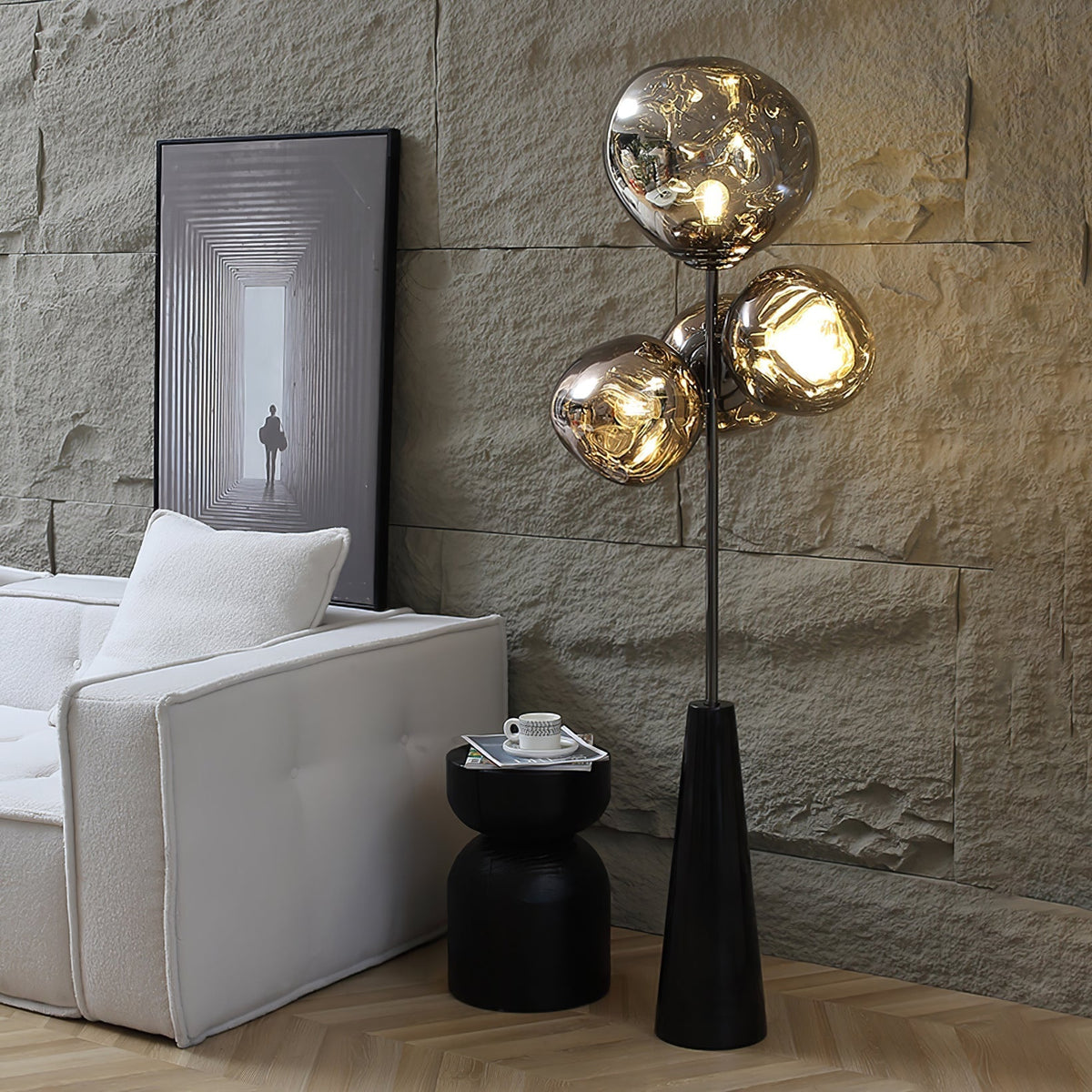 Viri moderne vloerlamp met marmer