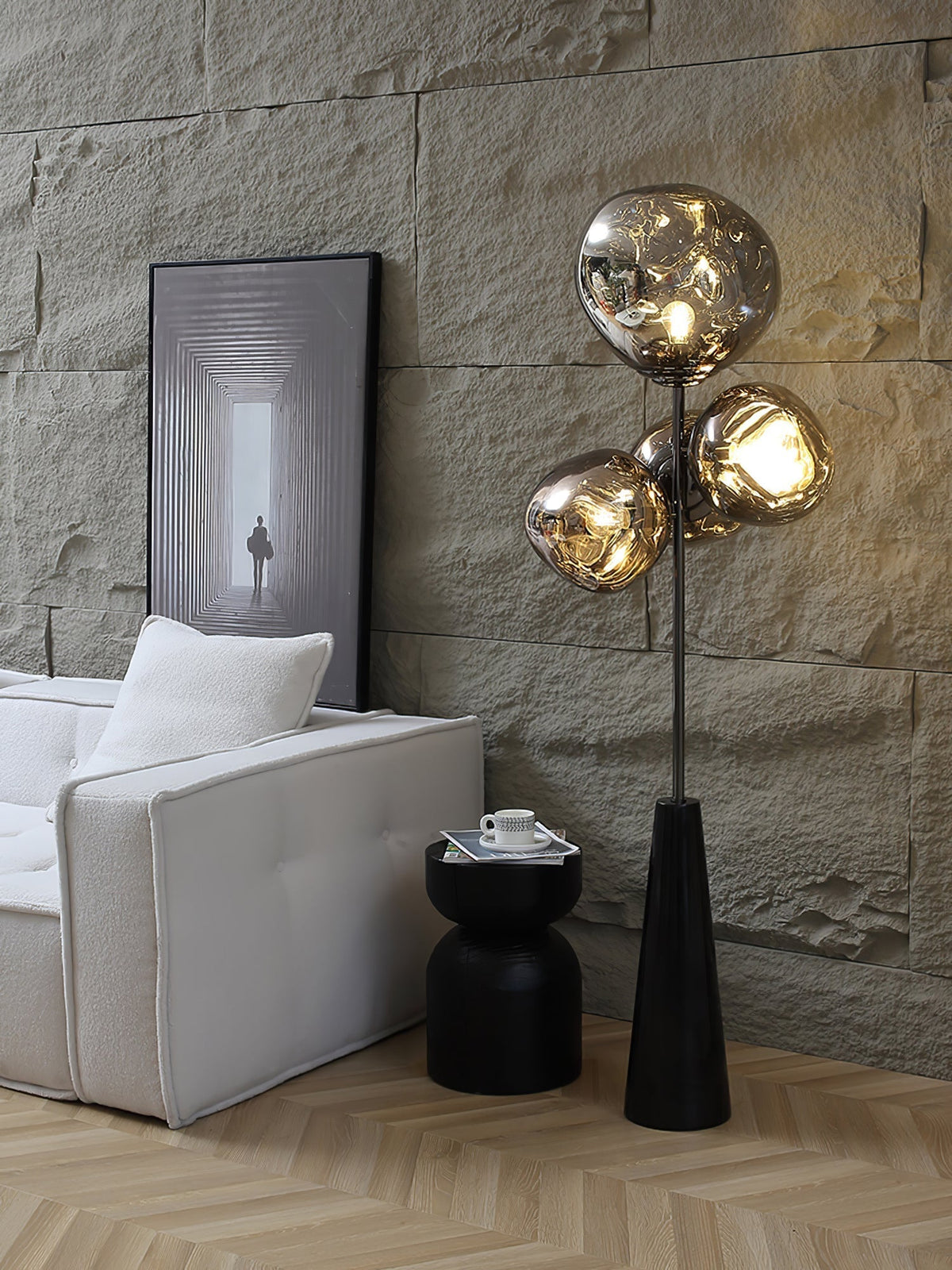 Viri moderne vloerlamp met marmer