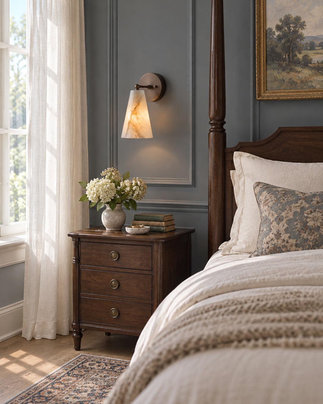 Castercombe Albasten wandlamp
