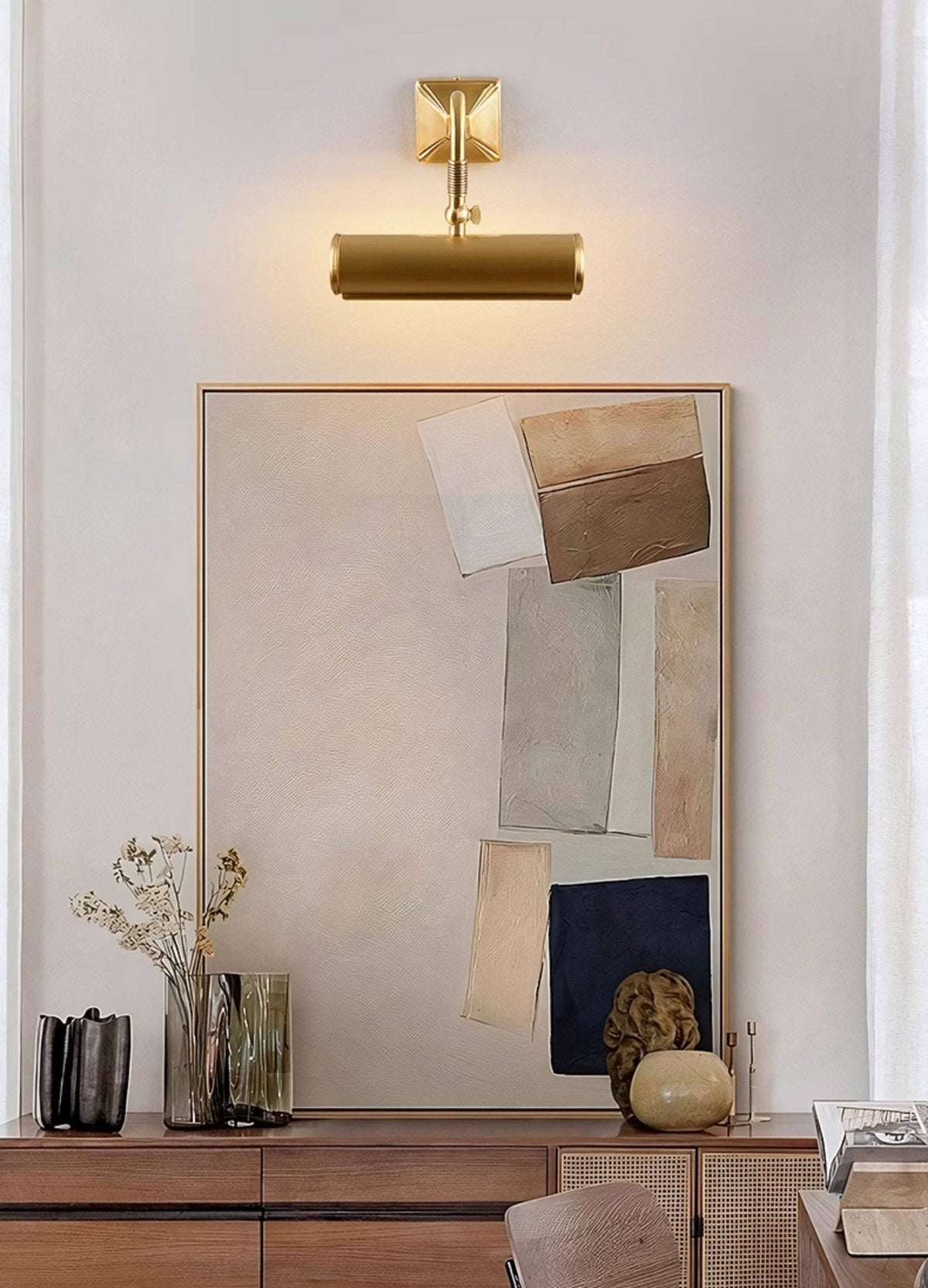 Solivielle wandlamp van messing