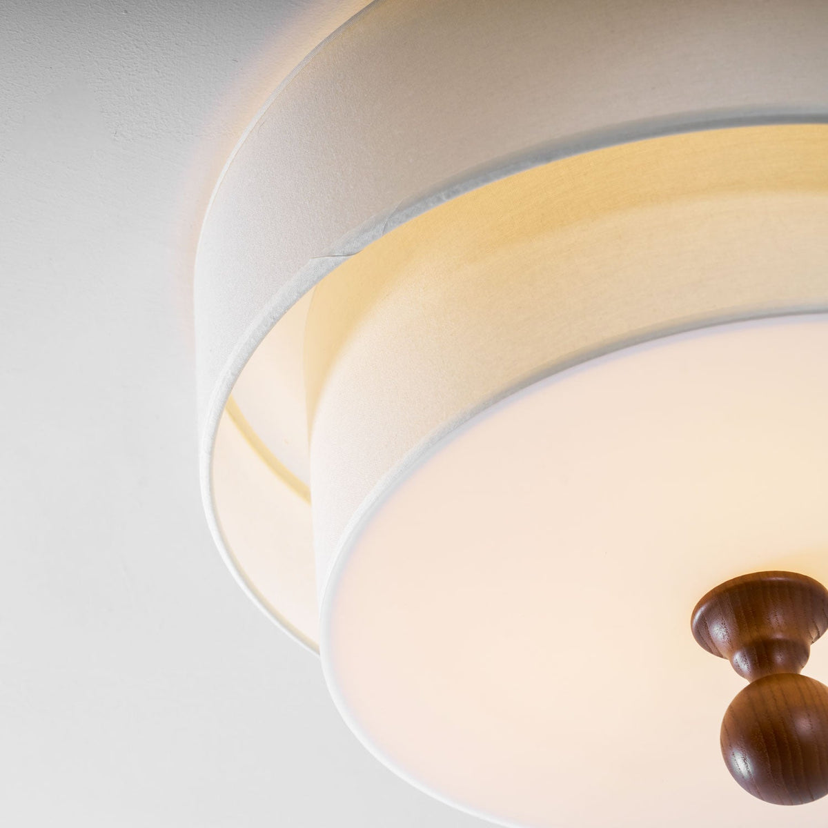 Serelira Dovemont gelaagde textiel plafondlamp