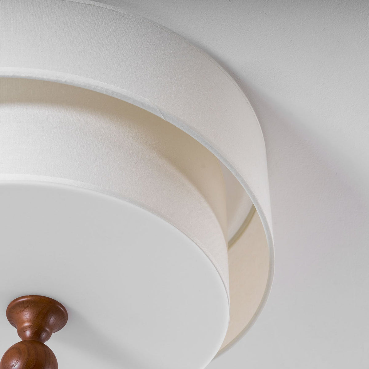Serelira Dovemont gelaagde textiel plafondlamp
