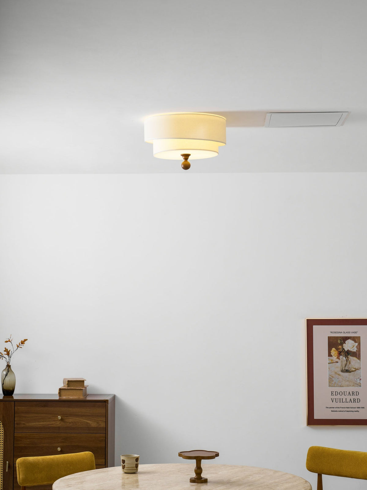 Serelira Dovemont gelaagde textiel plafondlamp