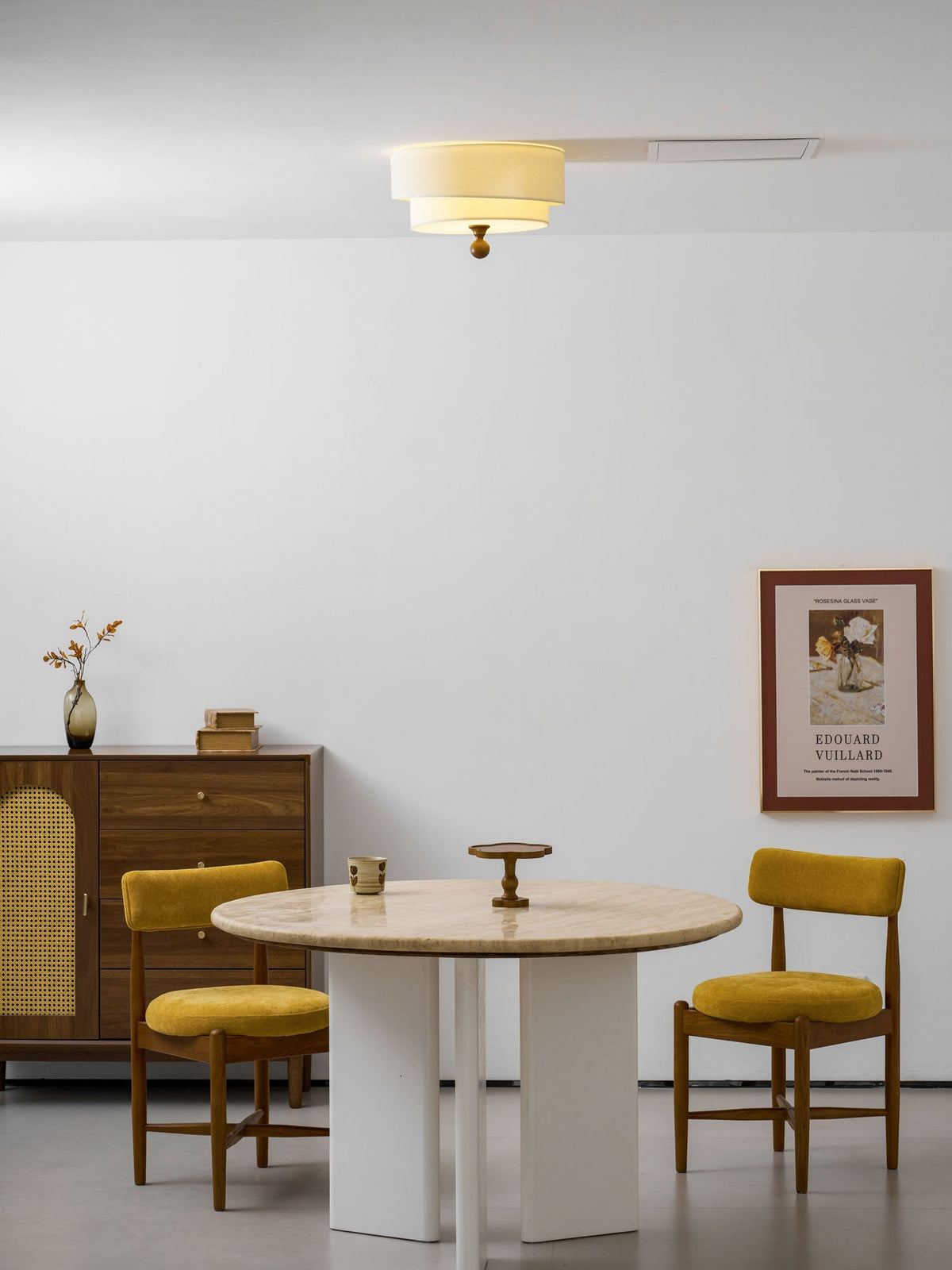 Serelira Dovemont gelaagde textiel plafondlamp