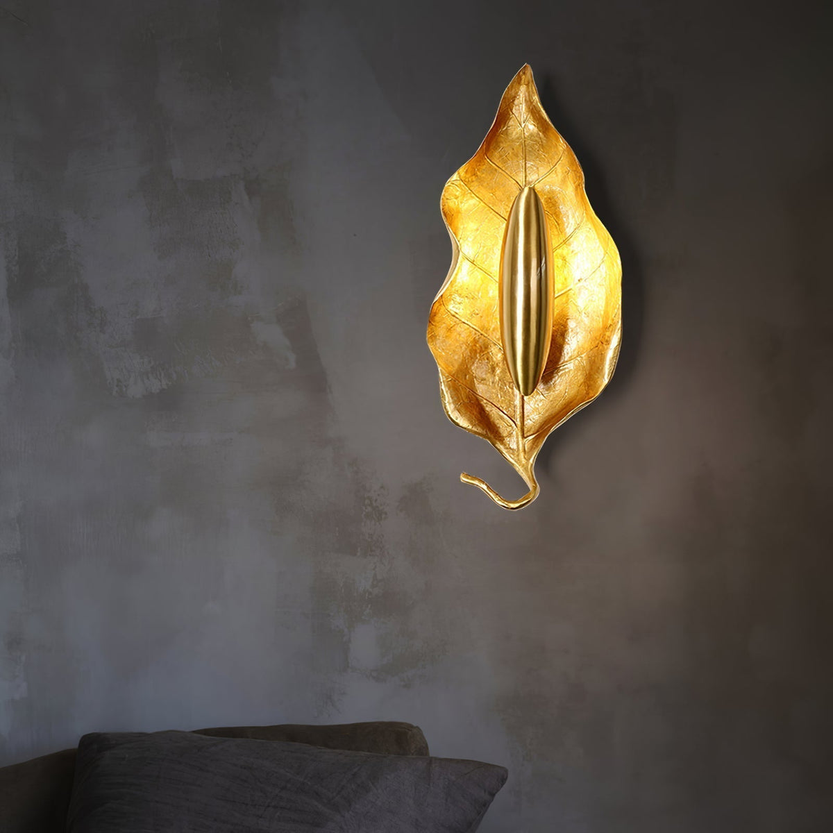 Corsel Noordse kunst Blad messing wandlamp