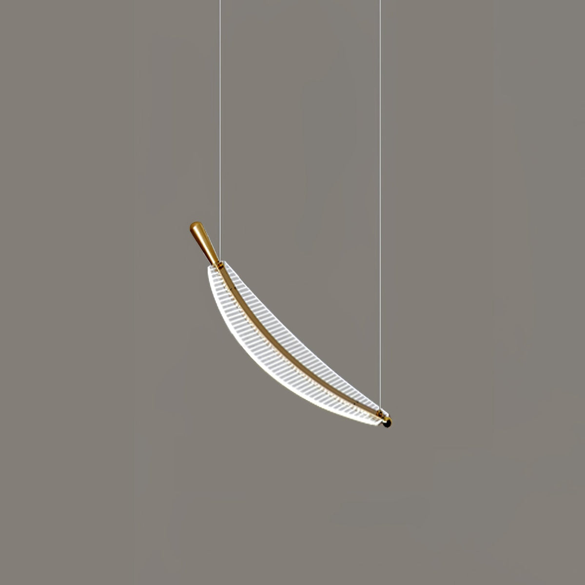 Kuo Kroonluchter Leaf Acryl Goud Elegante Moderne