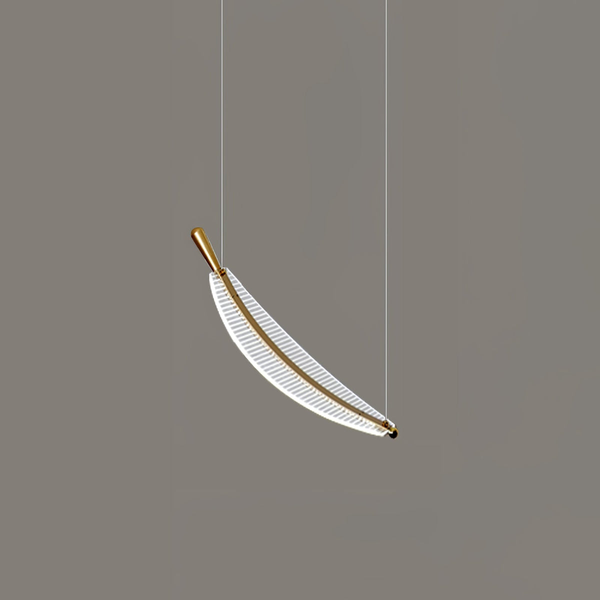 Kuo Kroonluchter Leaf Acryl Goud Elegante Moderne