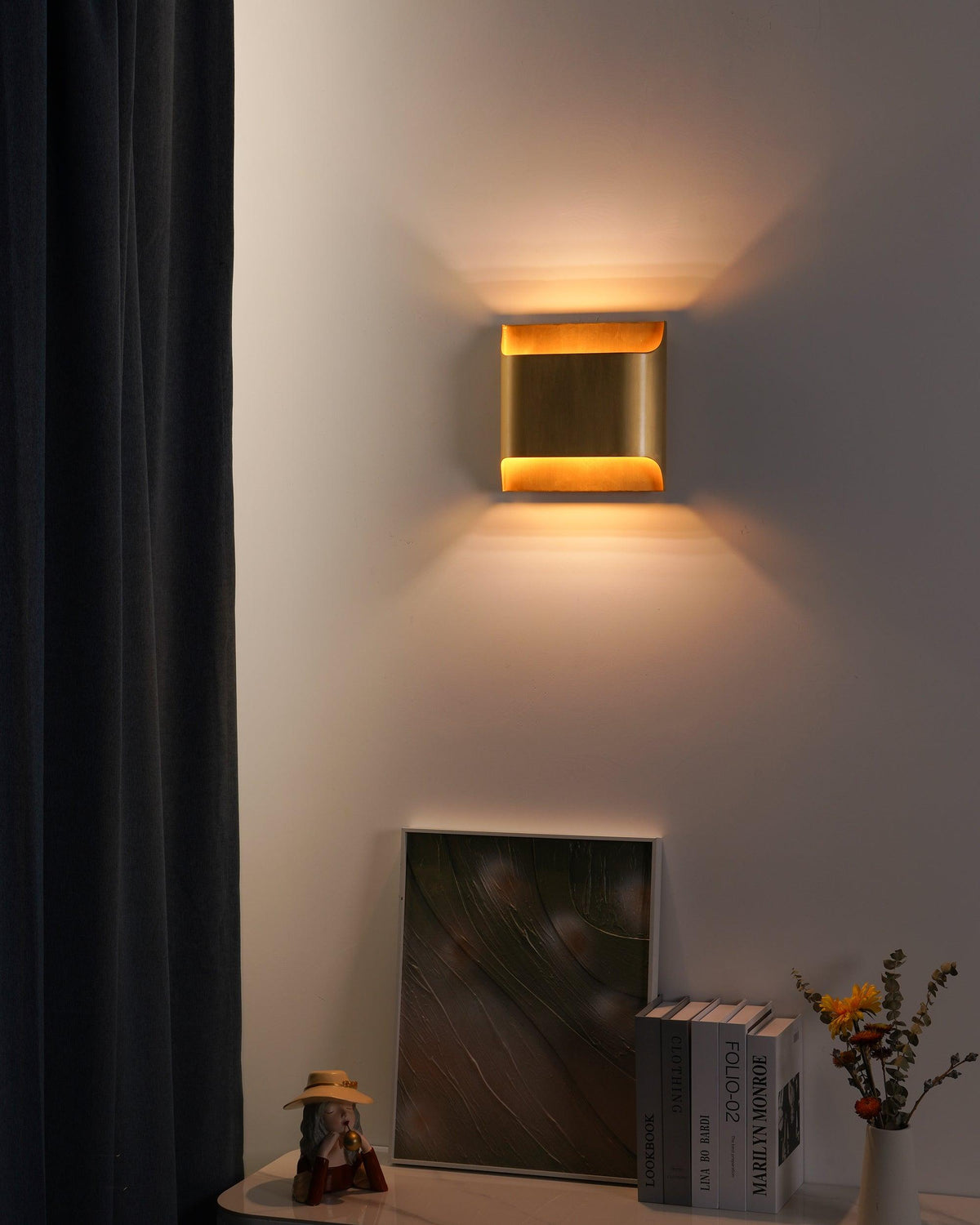 Hardy wandlamp van messing