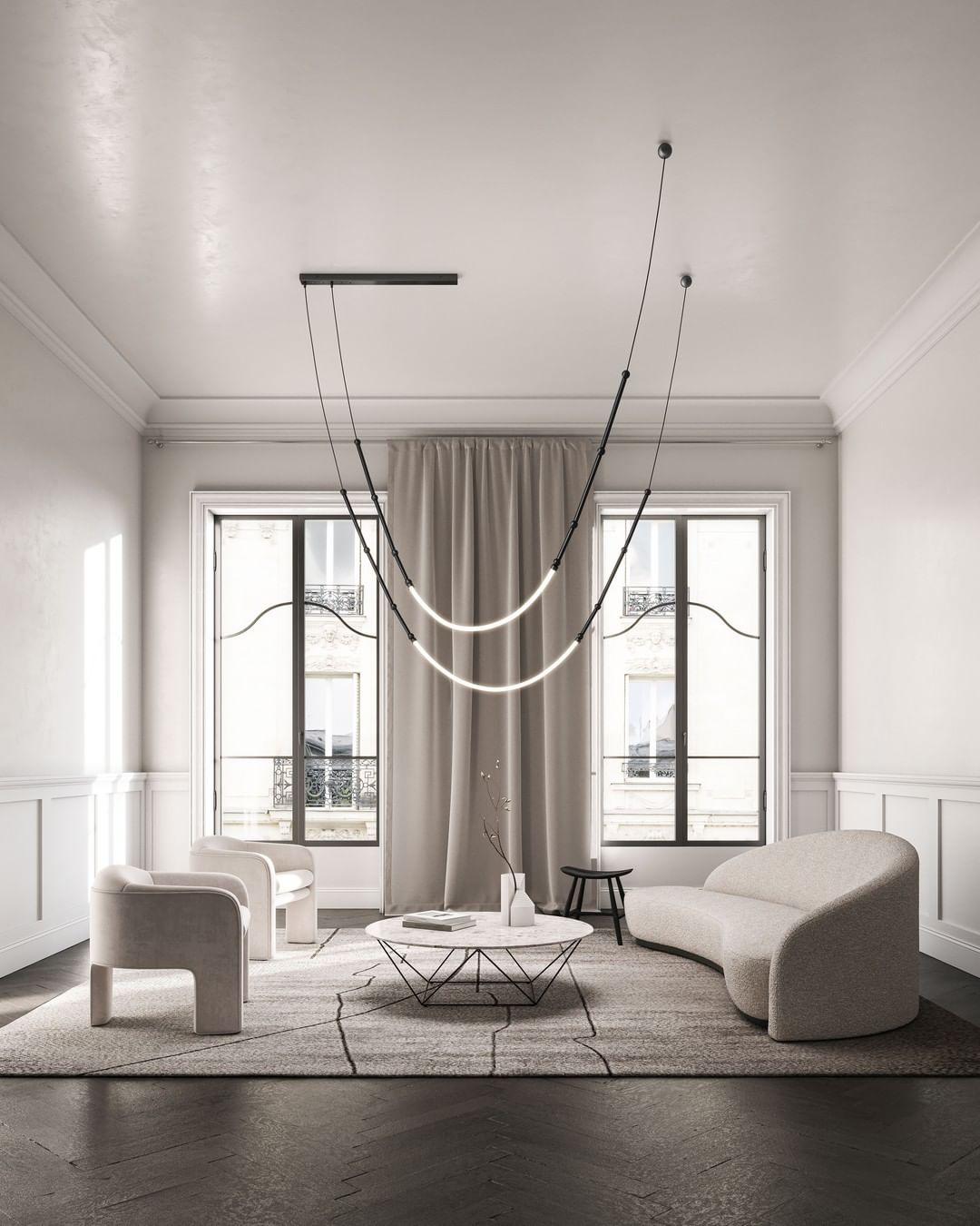 Rio Kroonluchter Leda LED Flexibel Modern Sculpturaal