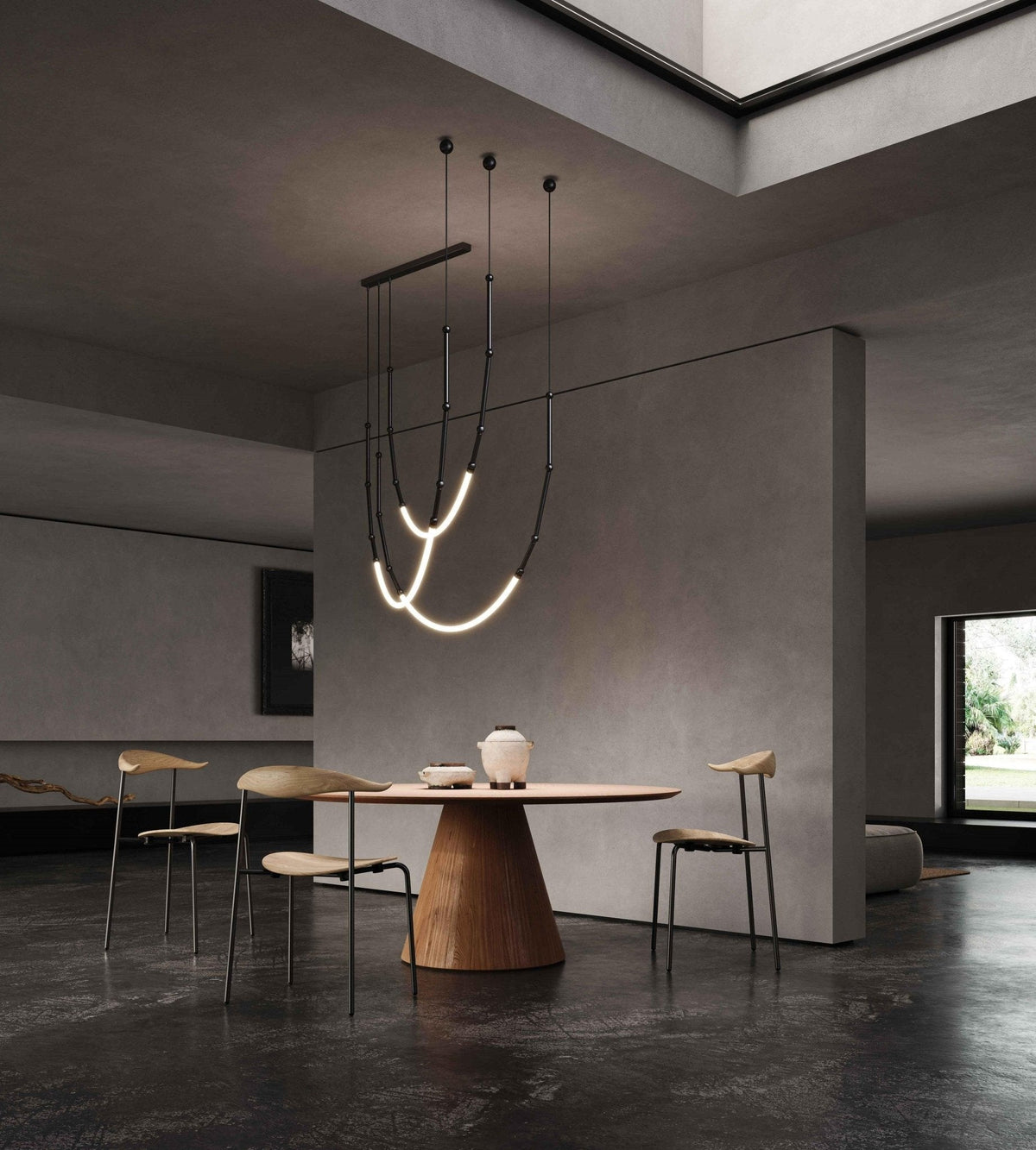 Rio Kroonluchter Leda LED Flexibel Modern Sculpturaal