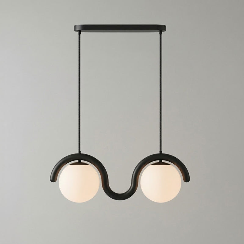 Elowis Lineaire hanglamp met bolvormige lichtpunten