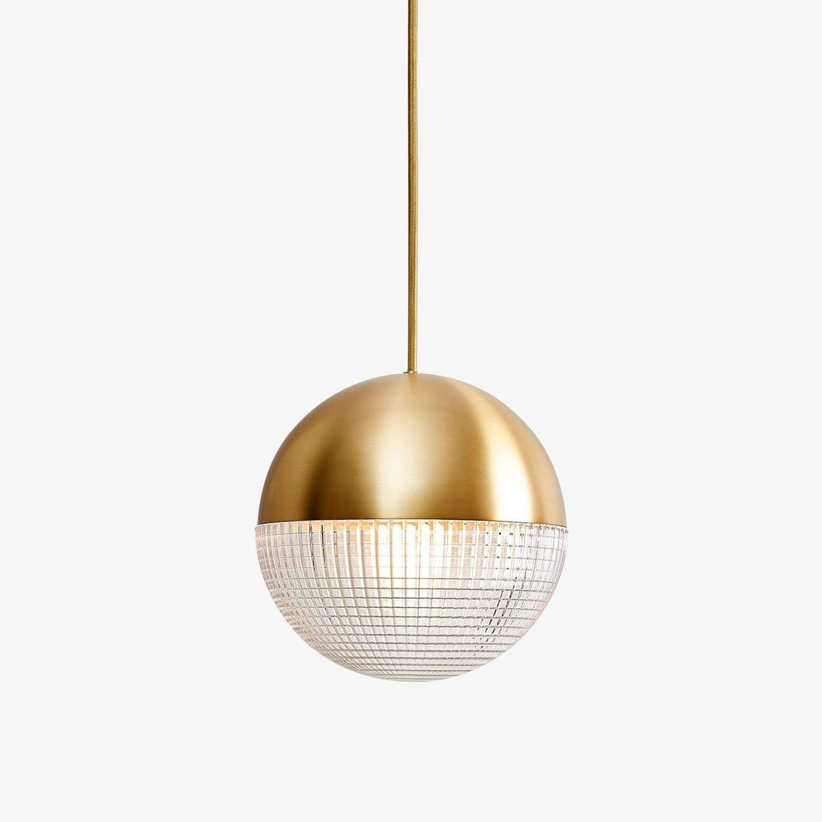 Kevelo Moderne hanglamp van messing glas