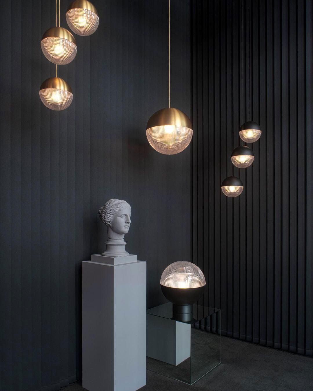 Kevelo Moderne hanglamp van messing glas