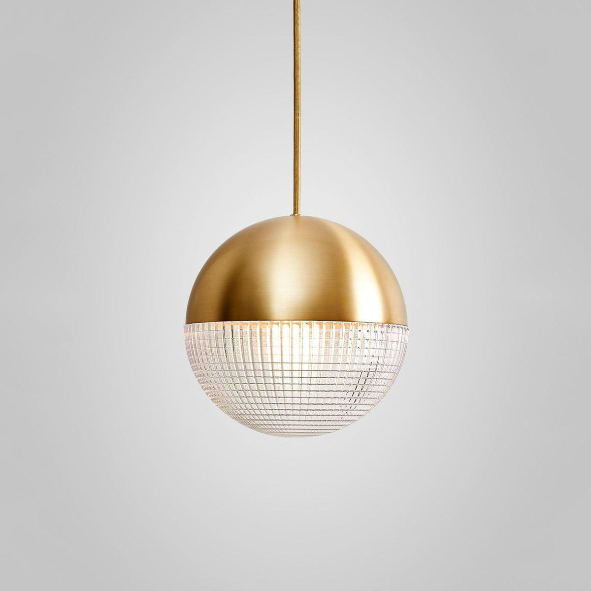 Kevelo Moderne hanglamp van messing glas