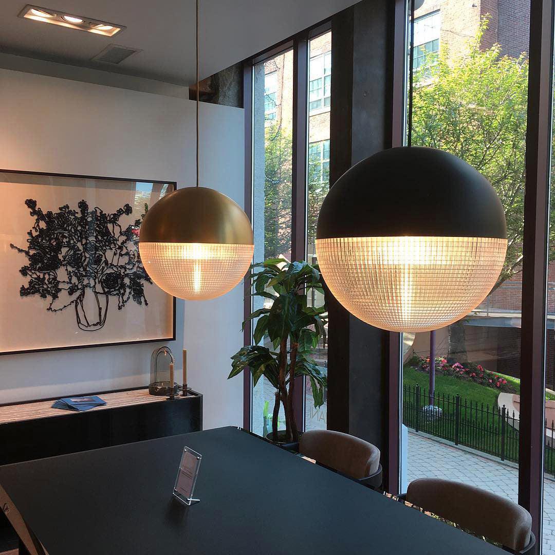 Kevelo Moderne hanglamp van messing glas