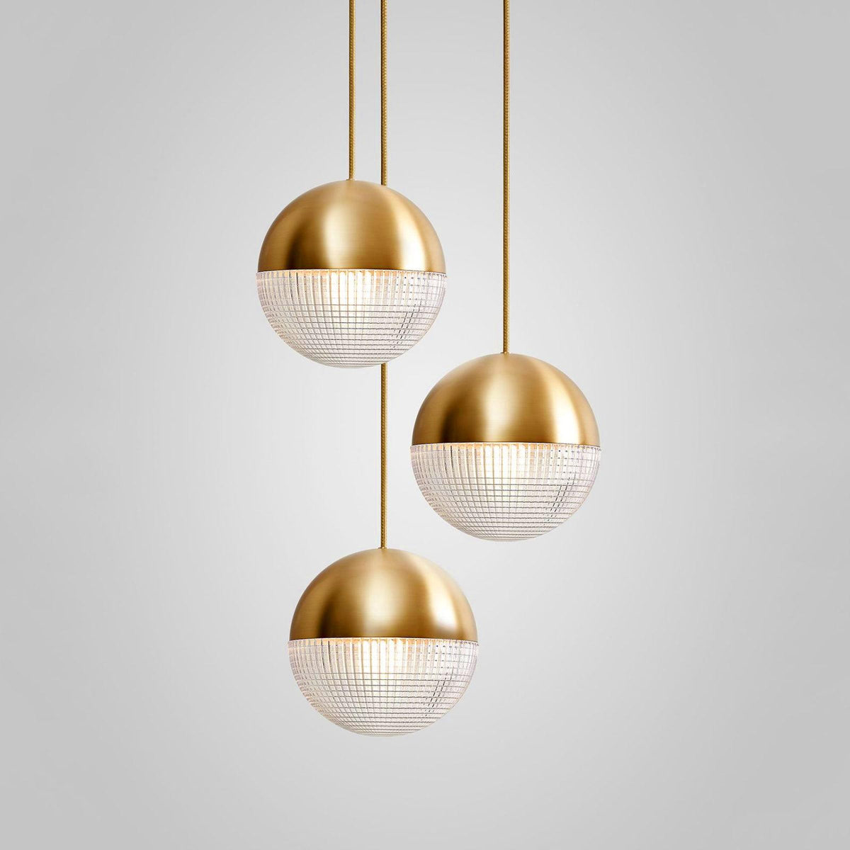 Kevelo Moderne hanglamp van messing glas