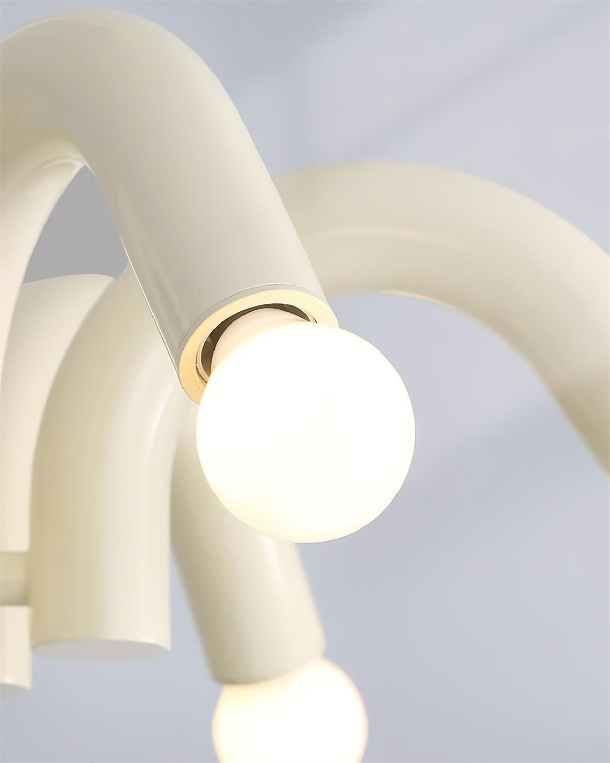 Fivelle Moderne kroonluchter van beige metaal met meerdere armen