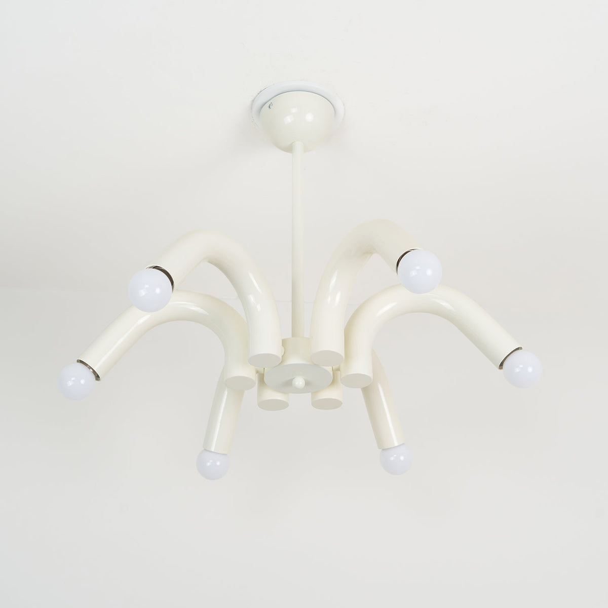 Fivelle Moderne kroonluchter van beige metaal met meerdere armen