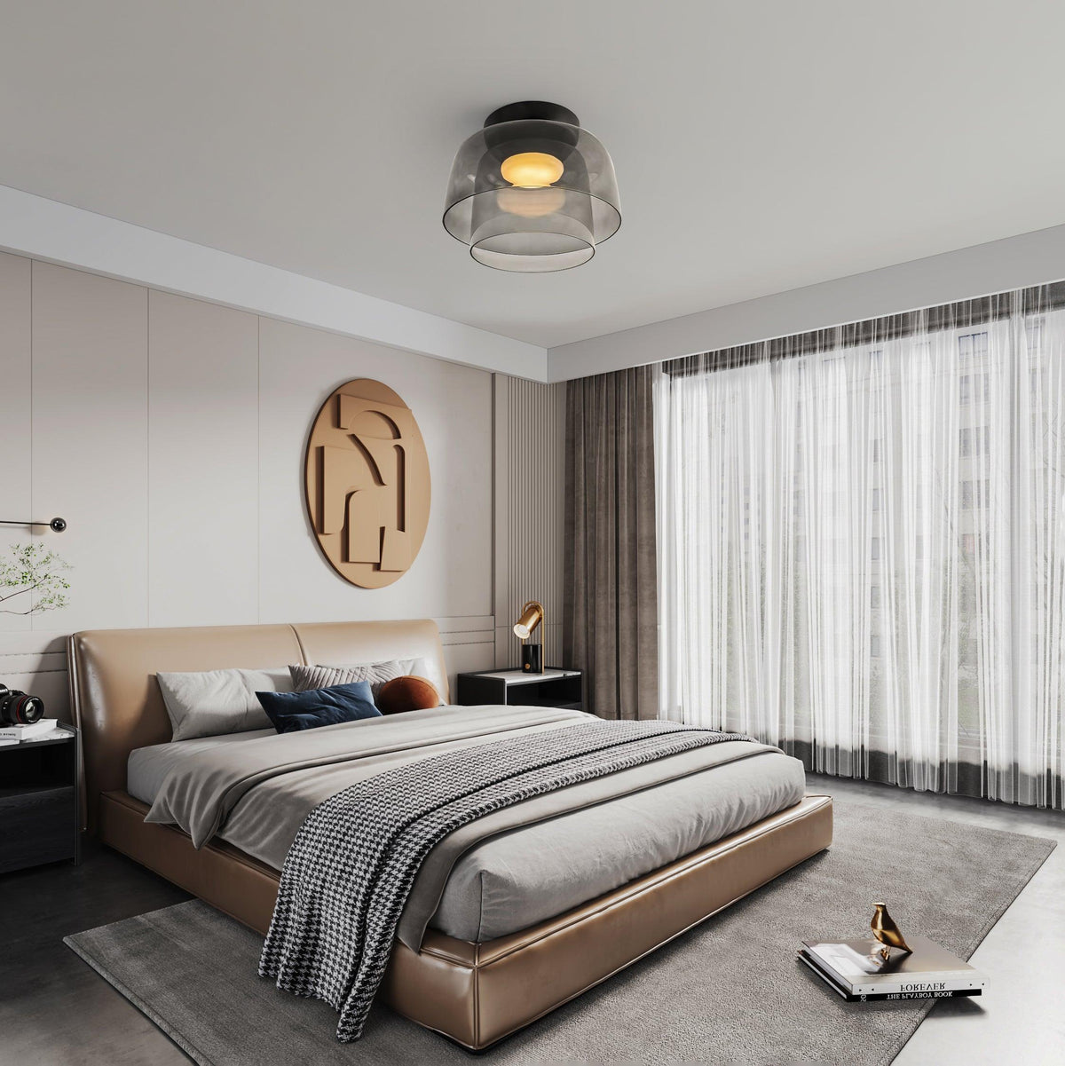 Miroriella plafondlamp gelaagde structuur warm elegant