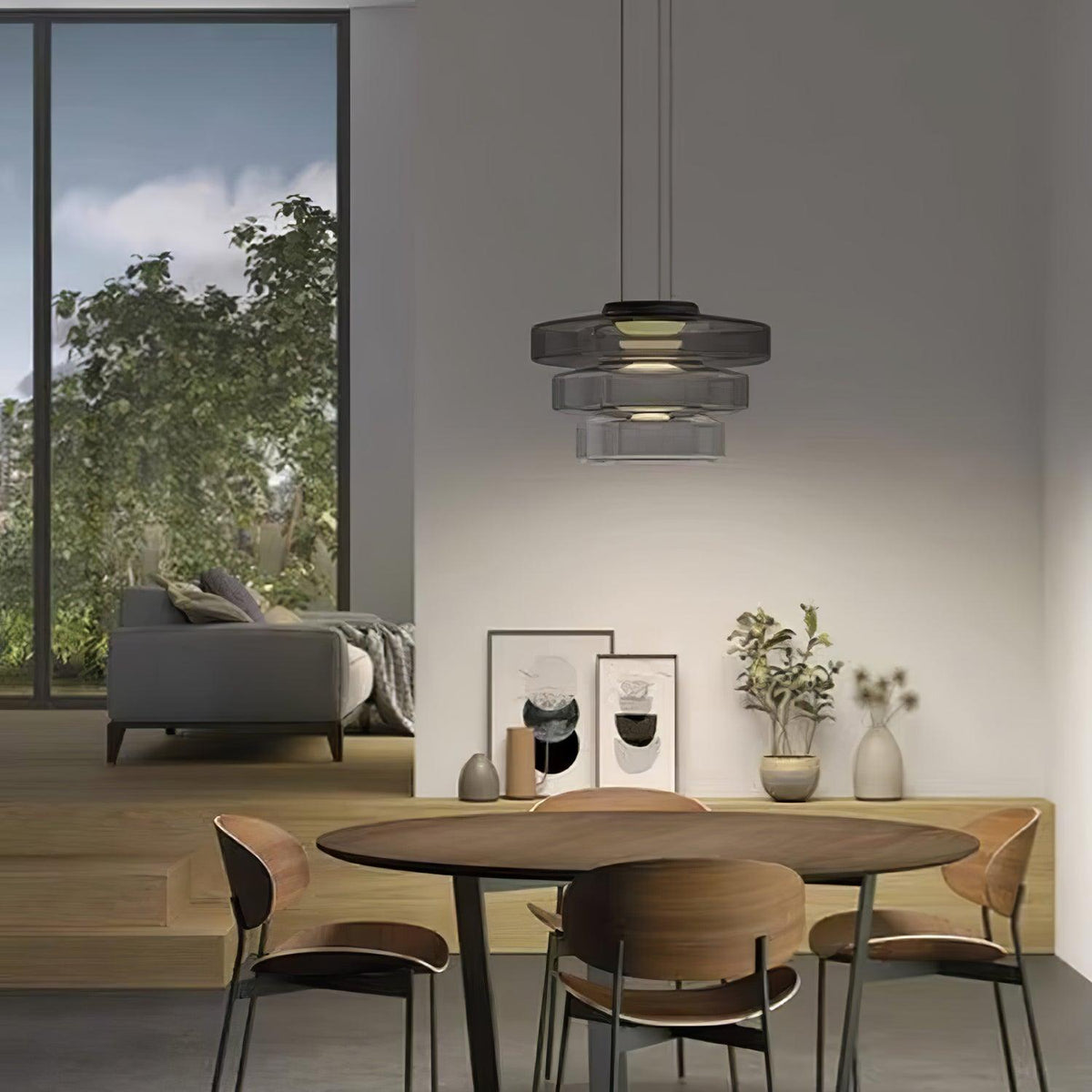 Lioralaine hanglamp glazen cirkels meervoudig niveau