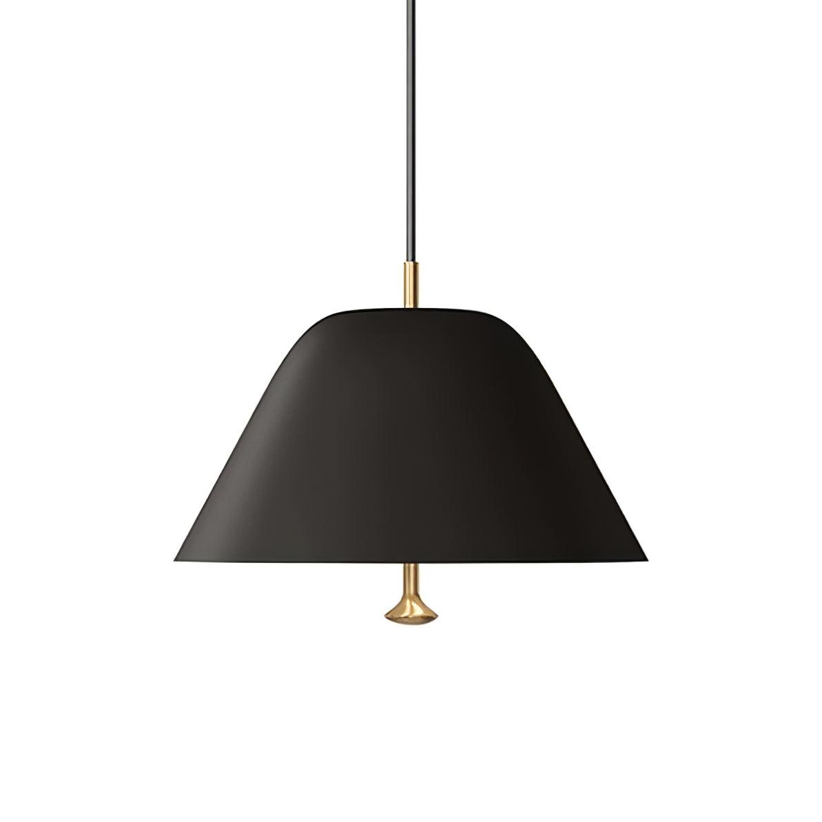 Evir hanglamp met glazen kap, messing afwerking, minimalistisch
