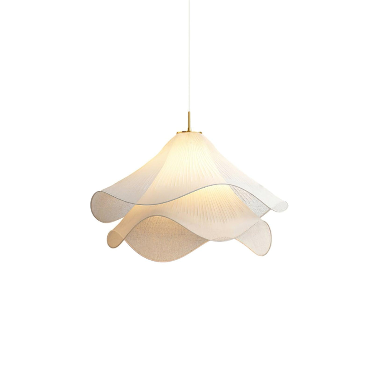 Cirirenne elegante bloemvormige stoffen hanglamp