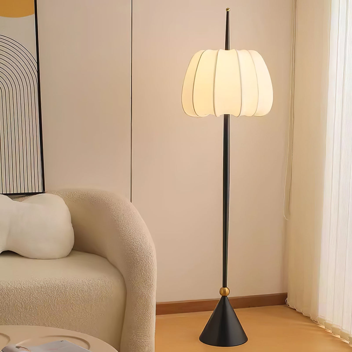 Pick Minimalistische vloerlamp van stof