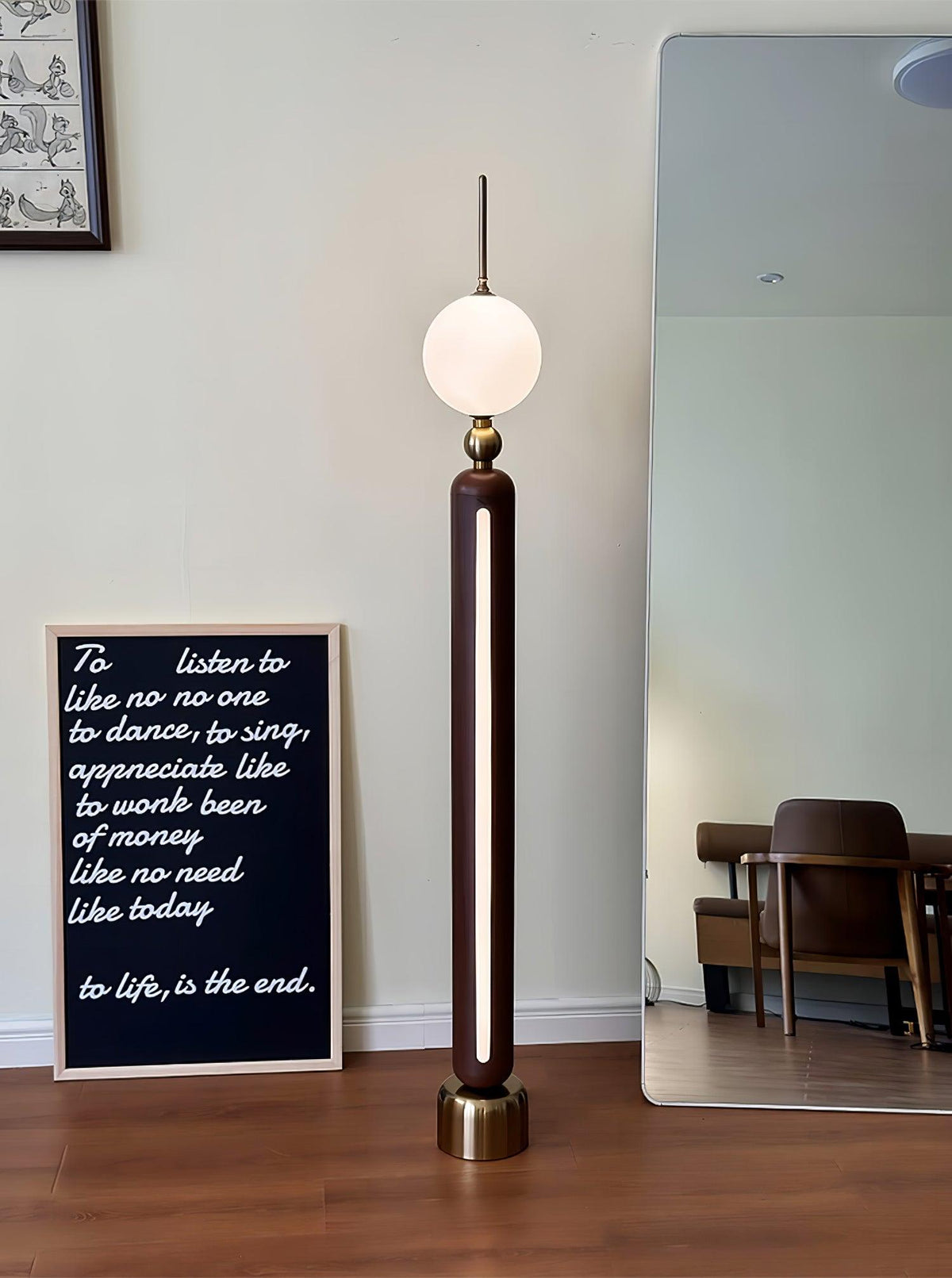 Ardinielle Futuristische vloerlamp van roestvrij staal