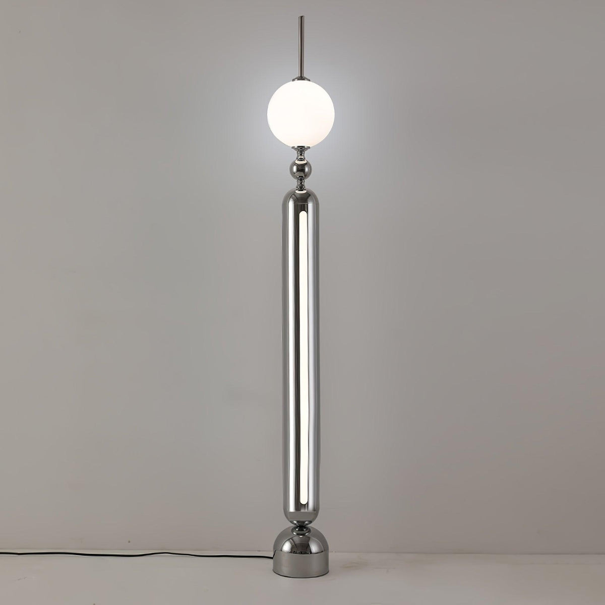 Ardinielle Futuristische vloerlamp van roestvrij staal