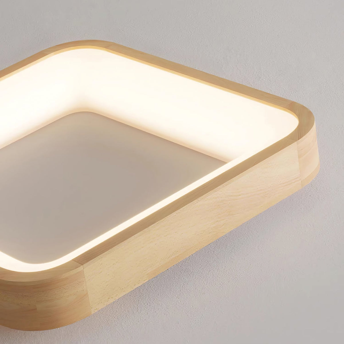 Uphae Moderne plafondlamp van hout met minimalistisch vierkant ontwerp