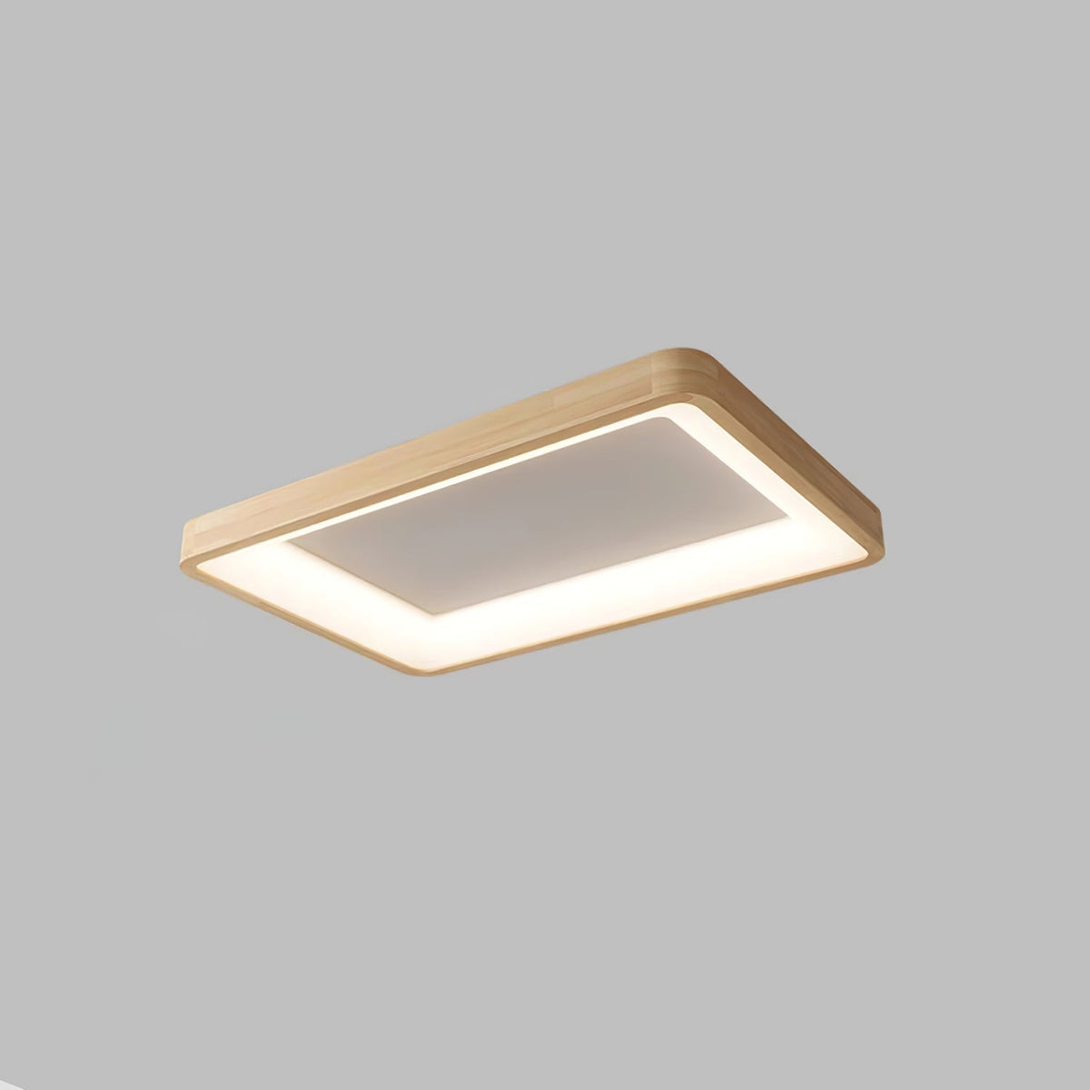 Uphae Moderne plafondlamp van hout met minimalistisch vierkant ontwerp