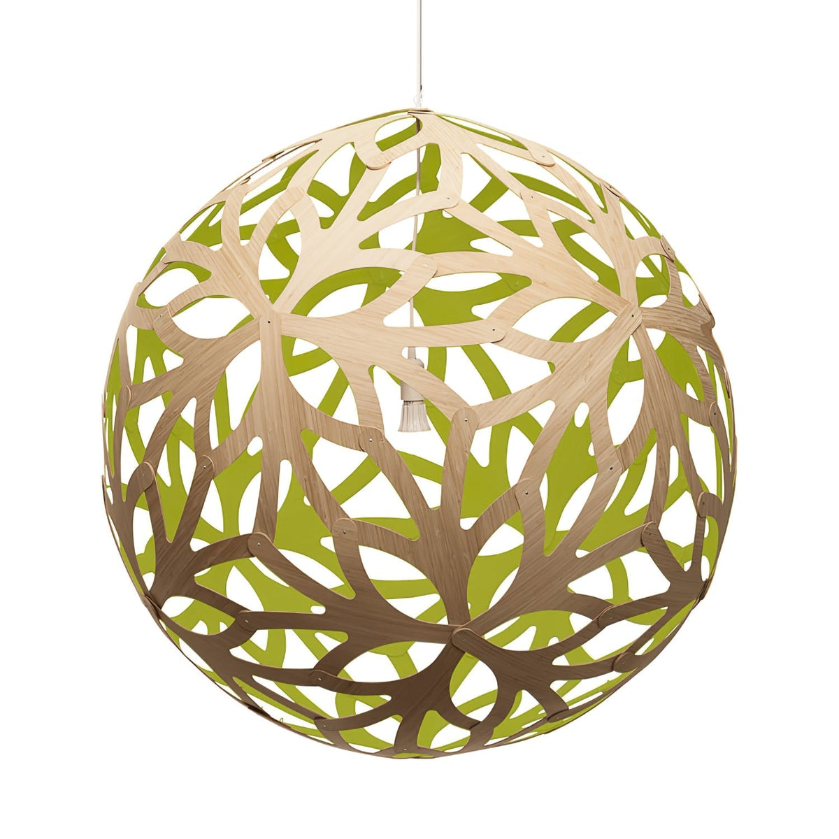 Rininia hanglamp geometrisch geweven hout