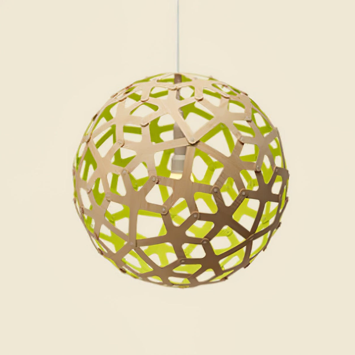Rininia hanglamp geometrisch geweven hout