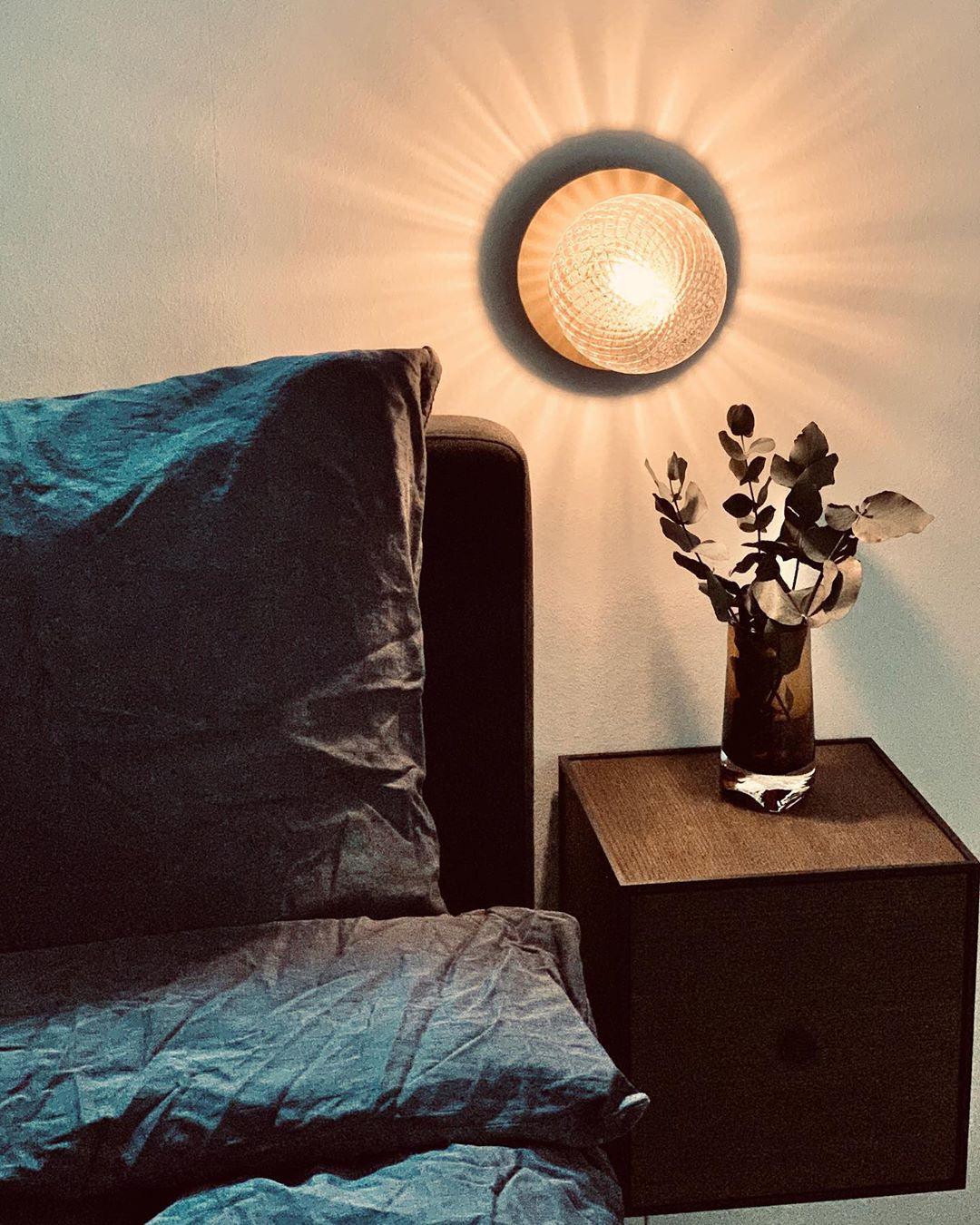 Nifte wandlamp Ronde Schijf Mondblaasglas Minimalistisch met bolvormige kap