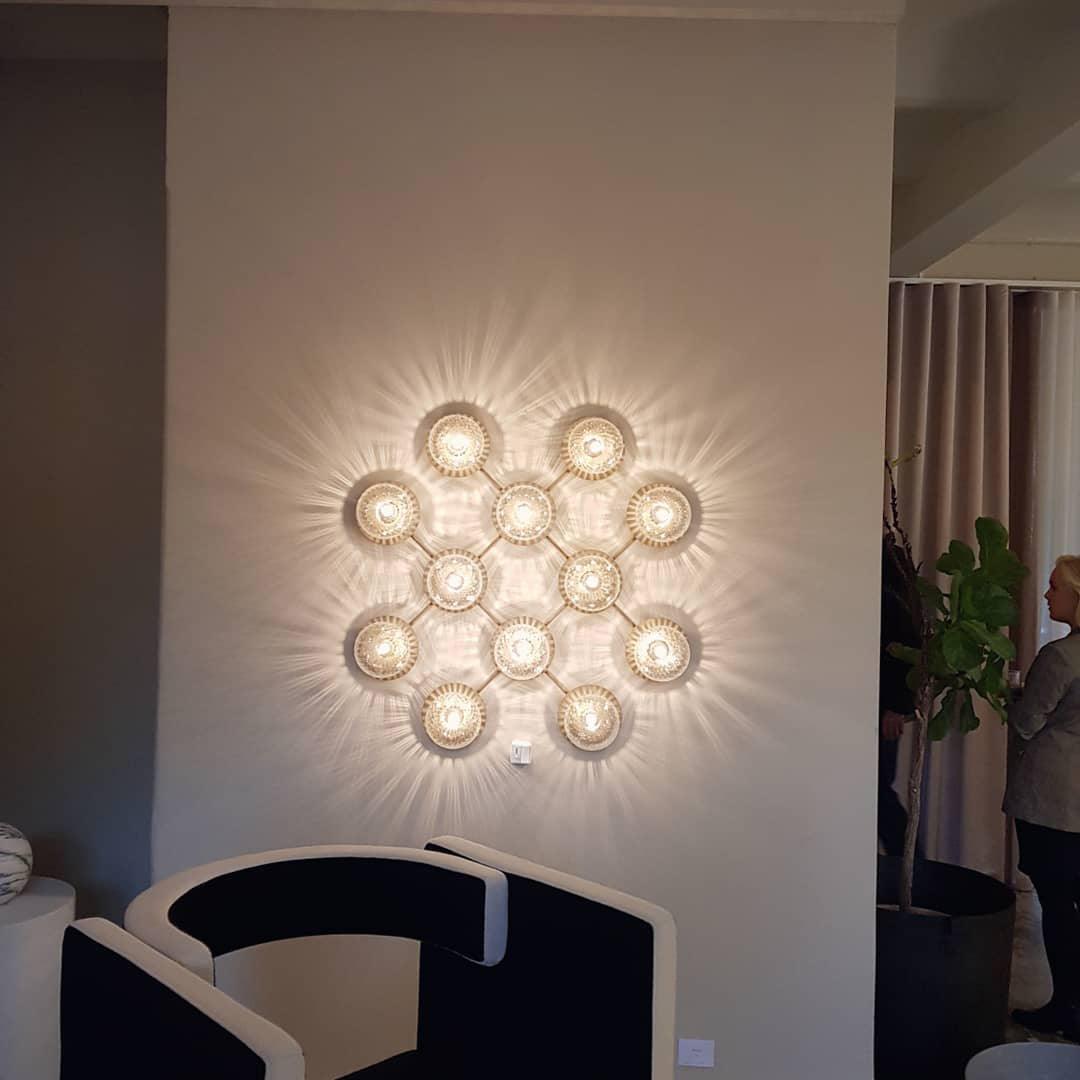 Nifte wandlamp Ronde Schijf Mondblaasglas Minimalistisch met bolvormige kap