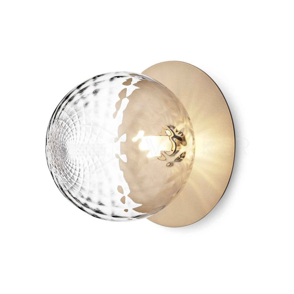 Nifte wandlamp Ronde Schijf Mondblaasglas Minimalistisch met bolvormige kap