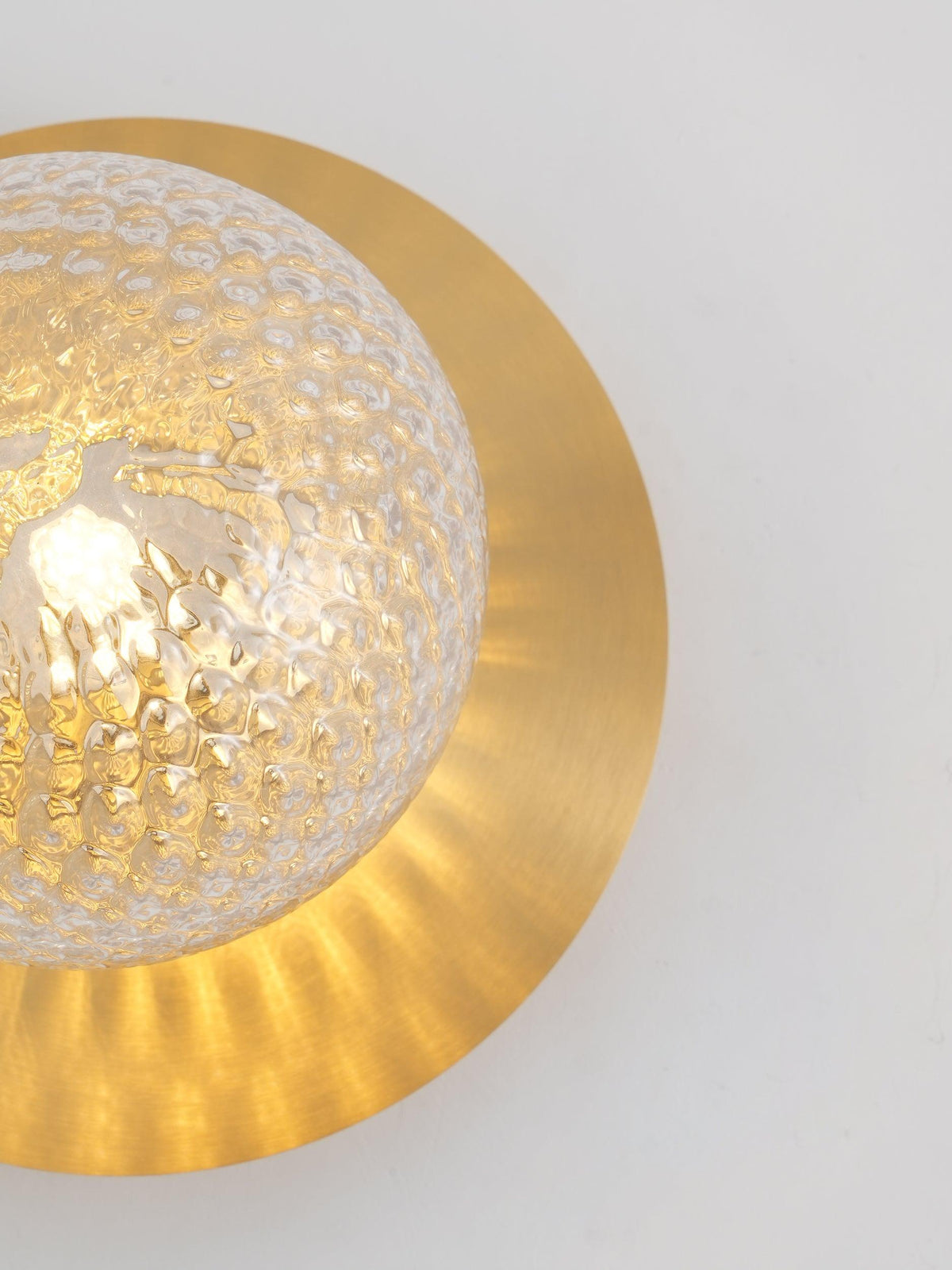 Nifte wandlamp Ronde Schijf Mondblaasglas Minimalistisch met bolvormige kap