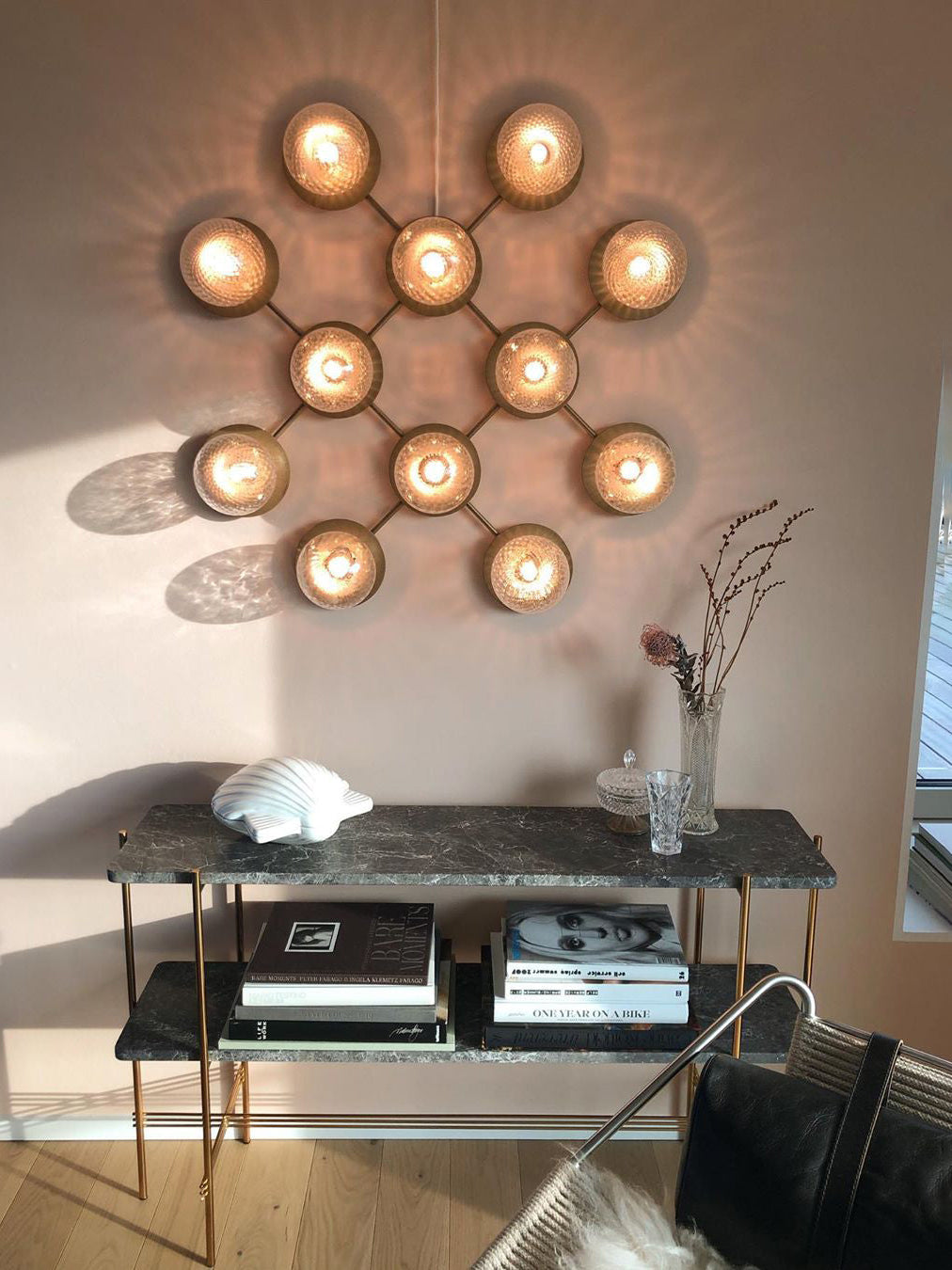 Nifte wandlamp Ronde Schijf Mondblaasglas Minimalistisch met bolvormige kap